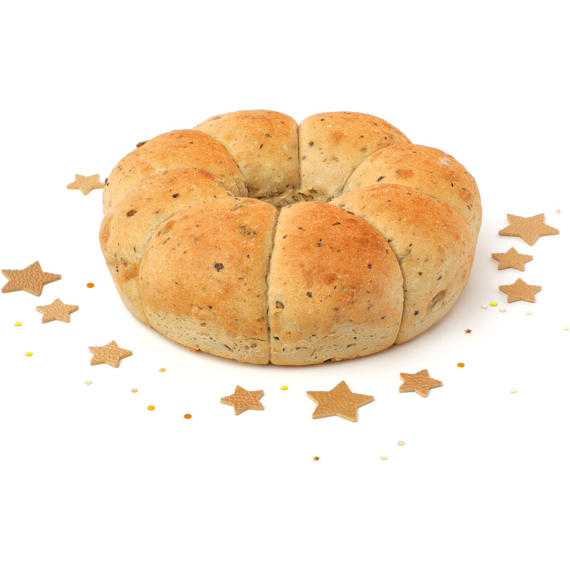 Een afbeelding van AH Excellent Wit breekbrood groene en zwarte olijven