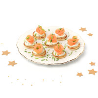 Een afbeelding van AH Excellent Zalmblini's roomkaas bieslook