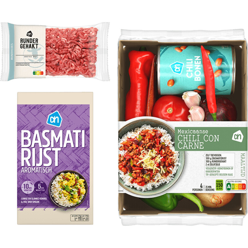 Een afbeelding van AH Mexicaanse Chili Con Carne Verspakket