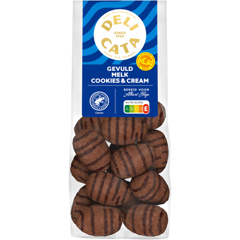 Een afbeelding van Delicata Paaseitjes gevuld melk cookies & cream