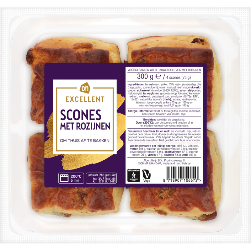 Een afbeelding van AH Excellent Scones met rozijnen