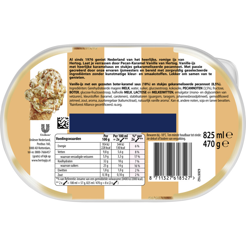 Een afbeelding van Hertog Ijssalon pecan-karamel vanille