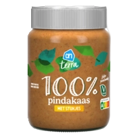AH Terra Plantaardig 100% pindakaas stukjes