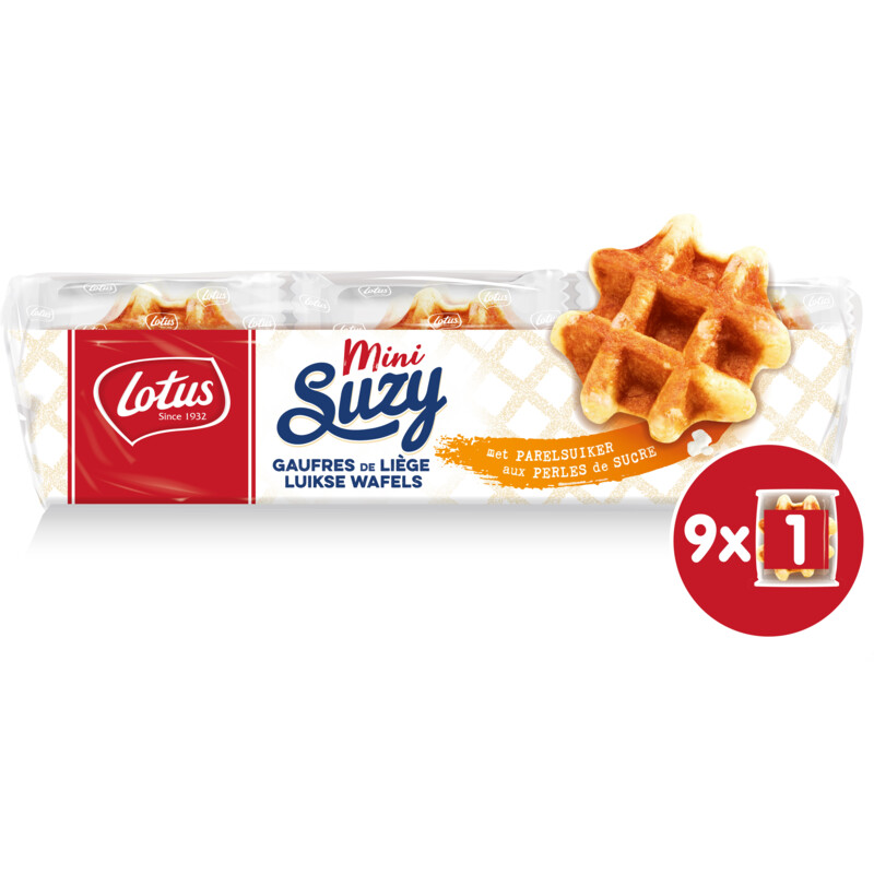 Een afbeelding van Lotus Mini suzy wafel naturel bel