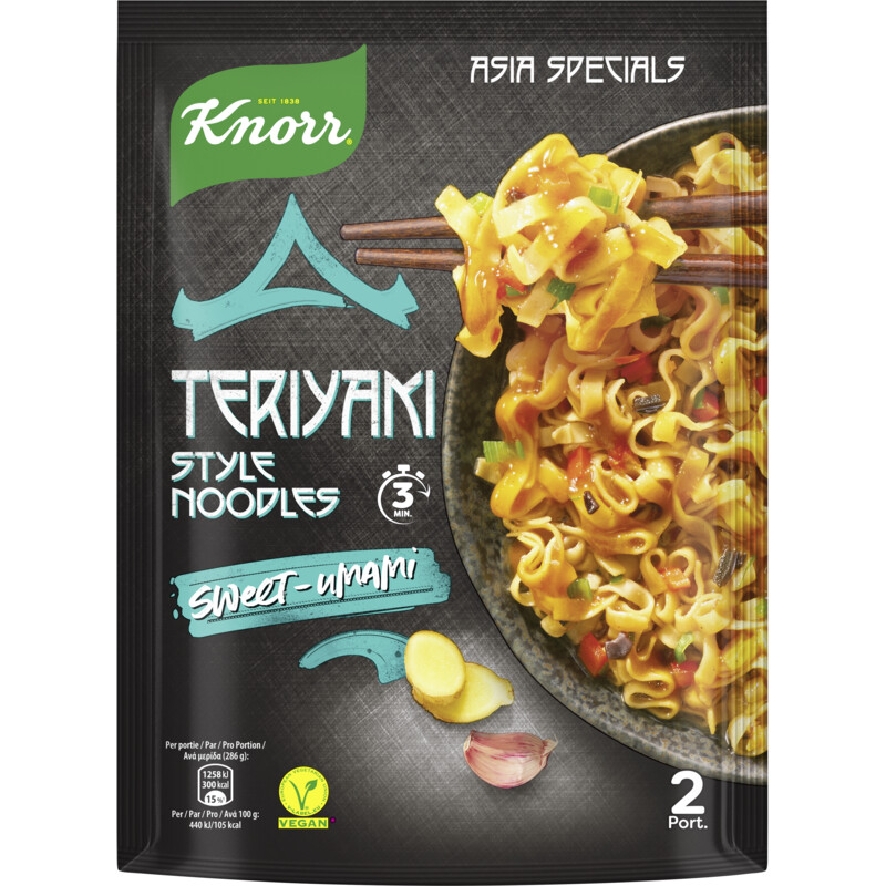 Knorr Teriyaki style noodles sweet-umami
