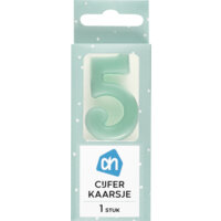 Een afbeelding van AH Kaars cijfer 5 kleur