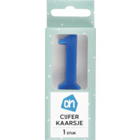 Een afbeelding van AH Kaars cijfer 1 kleur