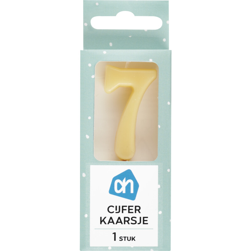 Een afbeelding van AH Kaars cijfer 7 kleur