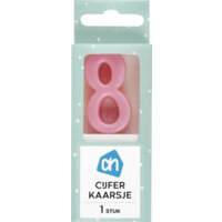 Een afbeelding van AH Kaars cijfer 8 kleur