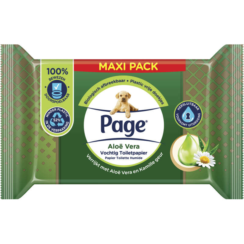 Een afbeelding van Page Aloë vera vochtig toiletpapier