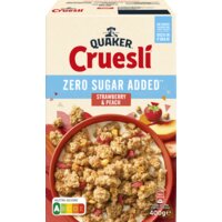 Een afbeelding van Quaker Zero sugar added strawberry & peach