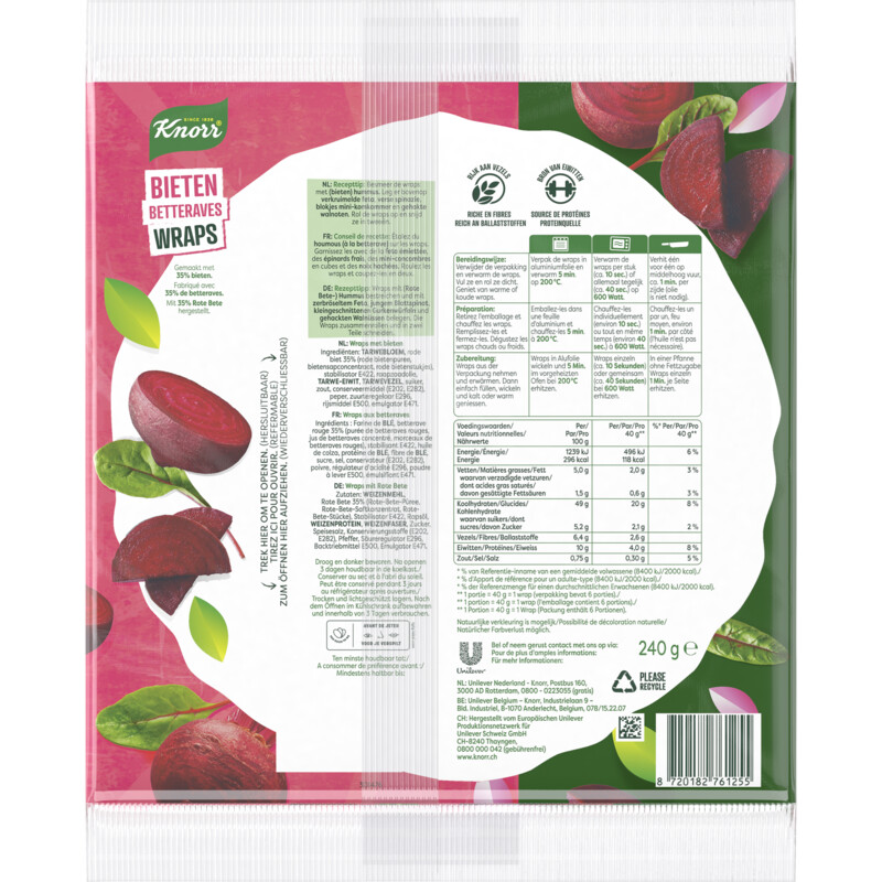 Een afbeelding van Knorr Bieten wraps