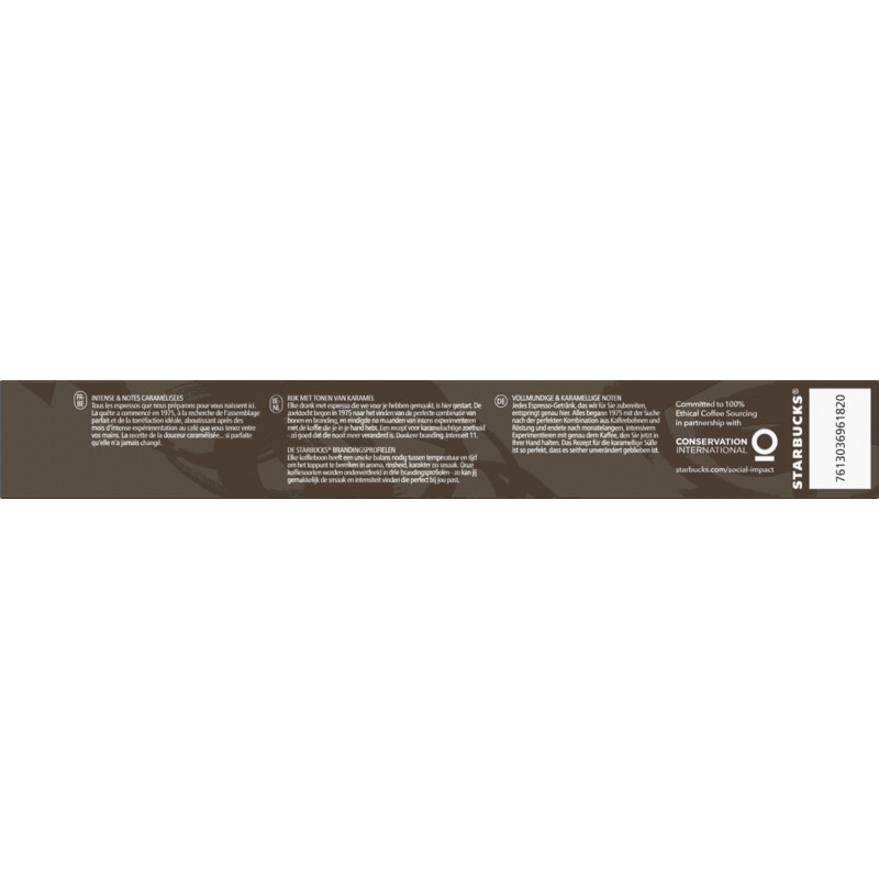 Een afbeelding van Starbucks Nespresso decaf espresso roast capsules