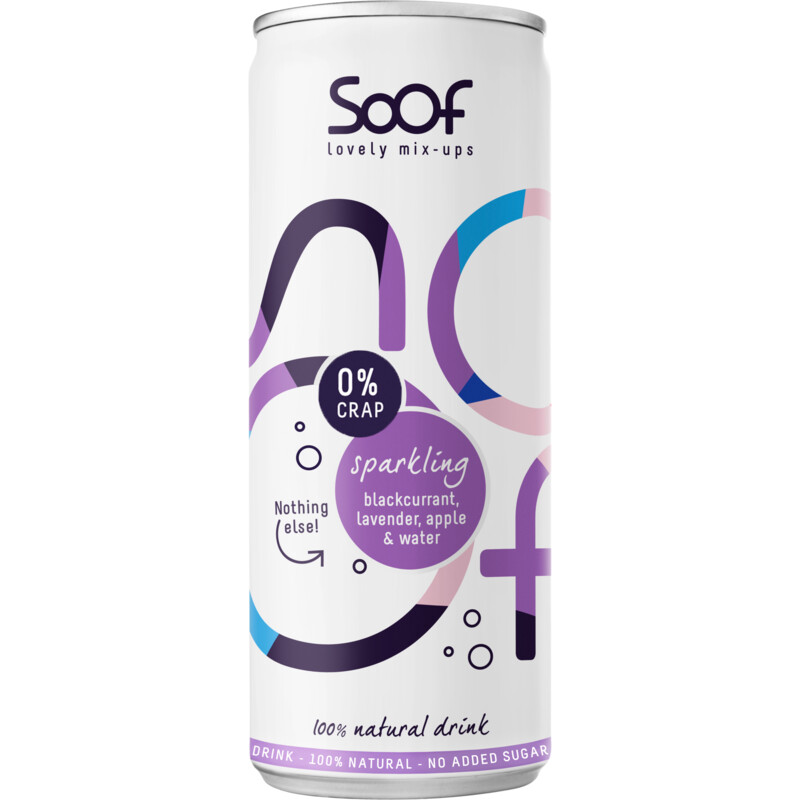 Een afbeelding van Soof Sparkling blackcurrant, lavender & apple