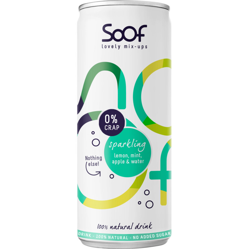 Een afbeelding van Soof Sparkling lemon, mint & apple