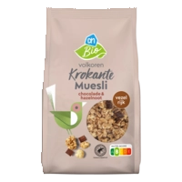 AH Biologisch Krokante muesli chocolade & hazelnoot