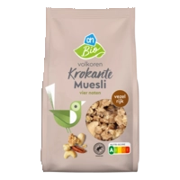AH Biologisch Volkoren krokante muesli vier noten