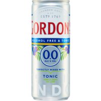 Een afbeelding van Gordon's Alcohol free 0.0% with tonic