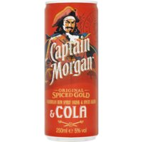 Een afbeelding van Captain Morgan Rum & cola