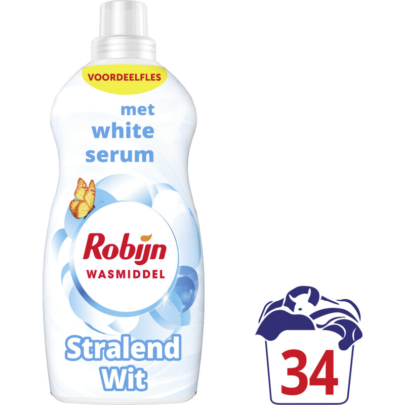 Een afbeelding van Robijn Stralend wit wasmiddel voordeelfles
