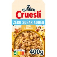 Een afbeelding van Quaker Zero sugar added cocoa & banana