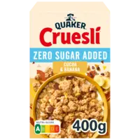 Quaker Zero sugar added cocoa & banana