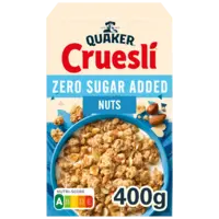 Quaker Cruesli zero sugar added nuts