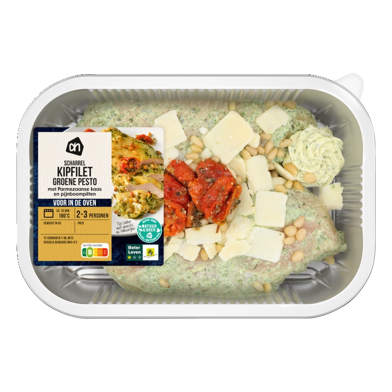 Ovenschotel scharrel kip groene pesto