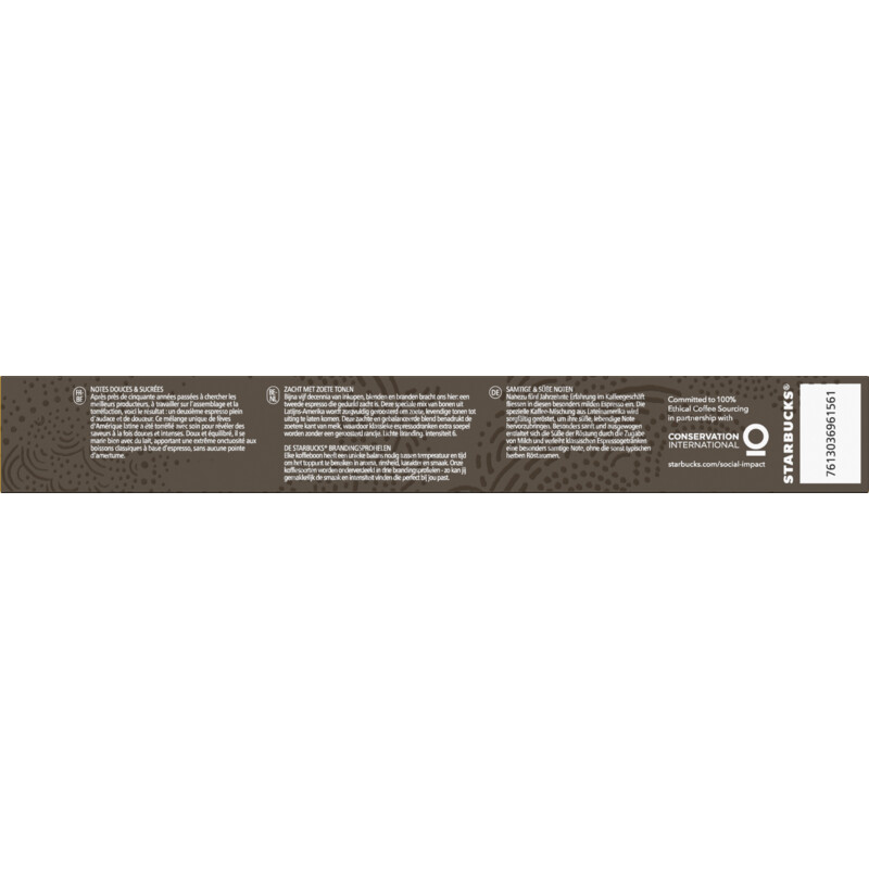 Een afbeelding van Starbucks Nespresso blonde espresso roast capsules