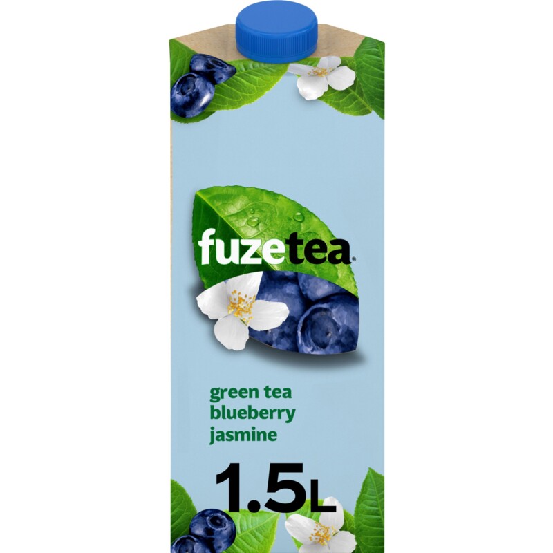Een afbeelding van Fuze Tea Green ice tea blueberry jasmin no sugar