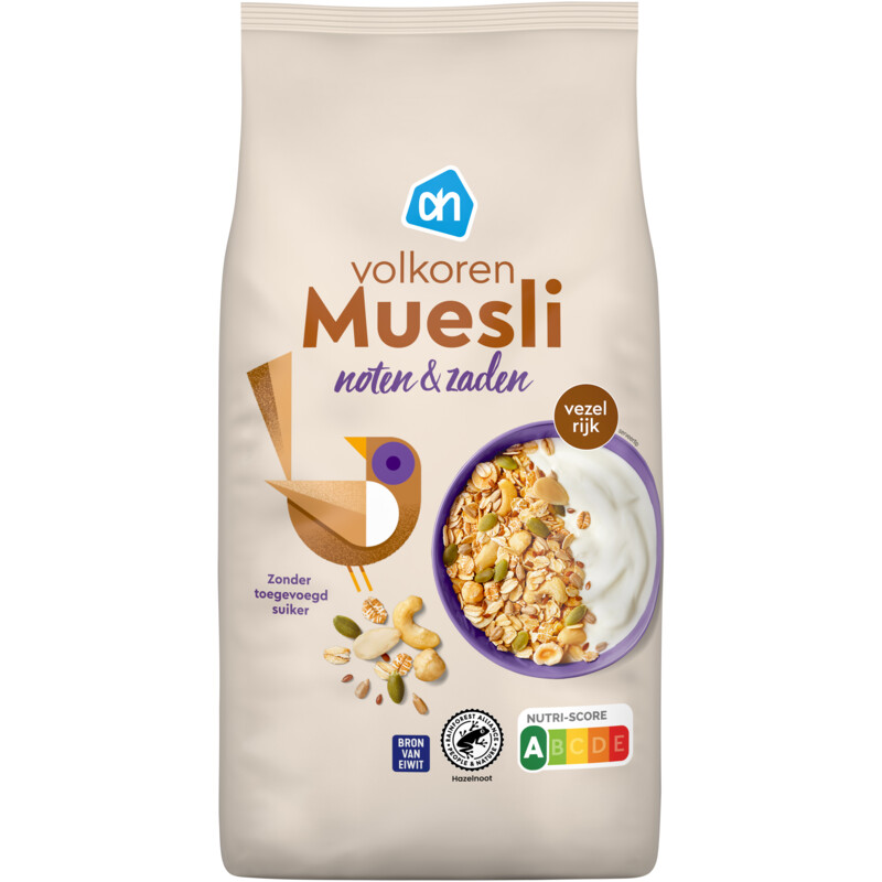 Een afbeelding van AH Volkoren muesli noten & zaden