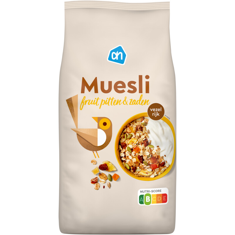 Een afbeelding van AH Muesli fruit pitten & zaden