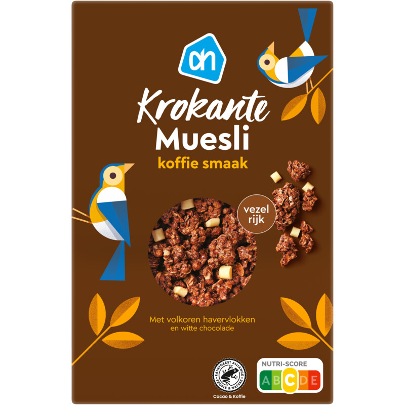Een afbeelding van AH Krokante muesli koffie smaak