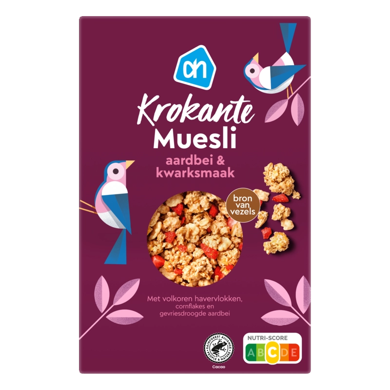 AH Krokante muesli aardbei & kwarksmaak
