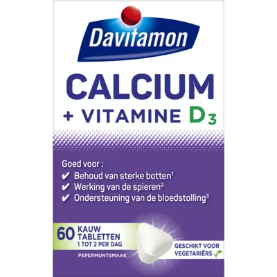 pdp-image-Davitamon Calcium + vitamine D kauwtabletten mint
