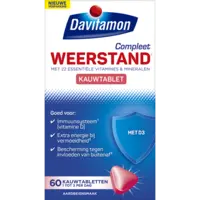 Davitamon Compleet weerstand kauwvitamines aardbei