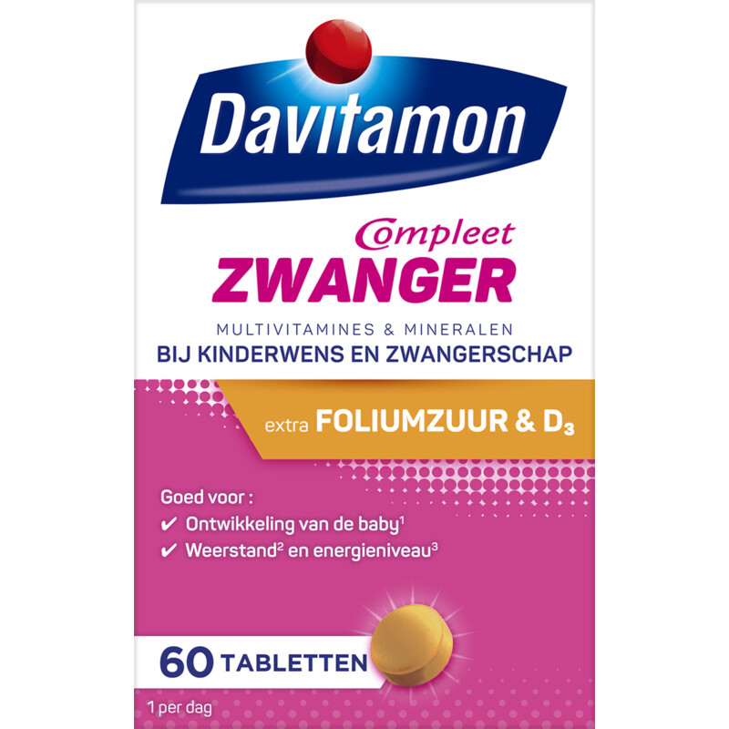 Een afbeelding van Davitamon Compleet zwanger multivitamine tabletten