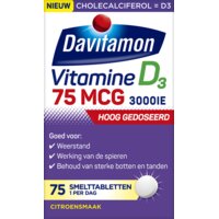Een afbeelding van Davitamon Vitamine D 75mcg smelttabletten