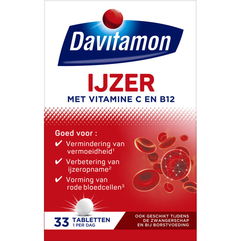 Een afbeelding van Davitamon IJzer met vitamine C en B12