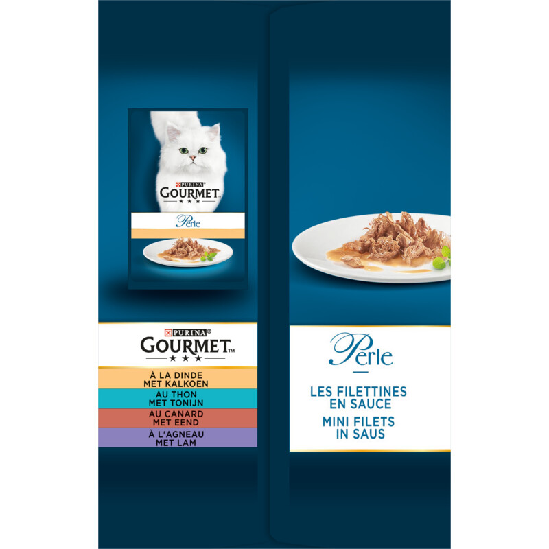 Een afbeelding van Gourmet Perle minifilets in saus eend tonijn lam