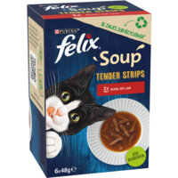 Een afbeelding van Felix Soup tender strips rund kip lam