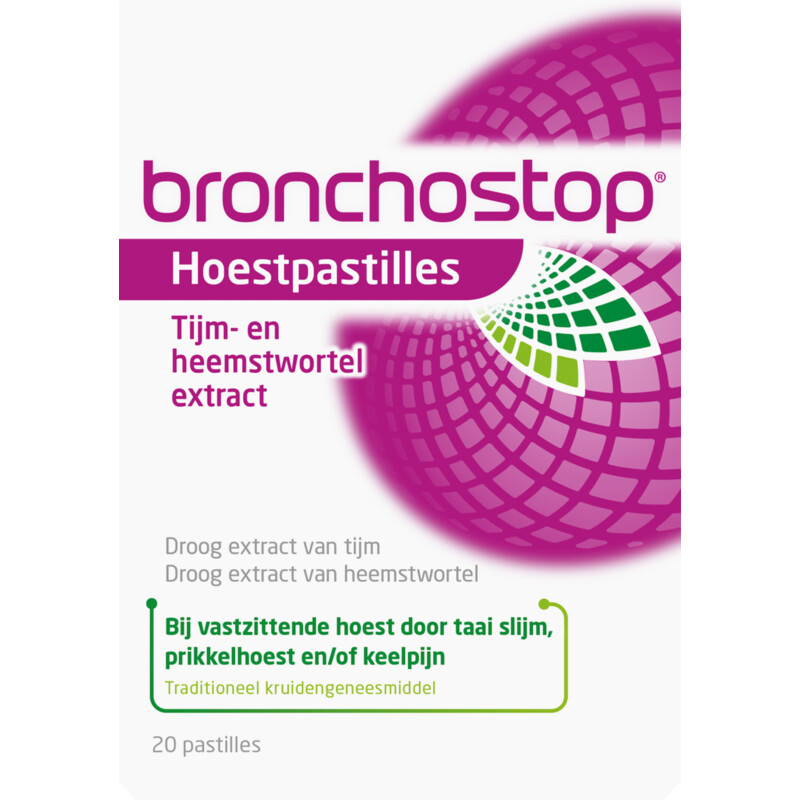 Een afbeelding van Bronchostop Hoestpastilles tijm- en heemstwortel