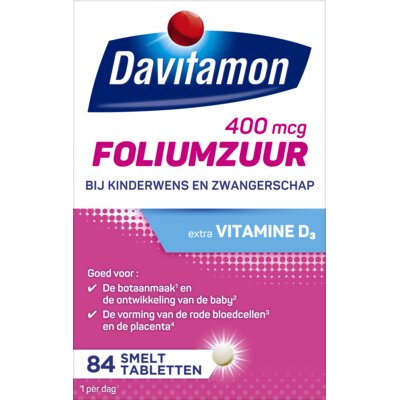 pdp-image-Davitamon Foliumzuur met vitamine D smelttablet