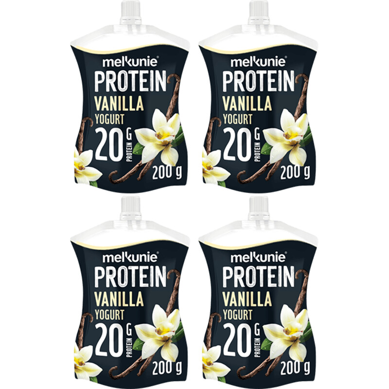Een afbeelding van Melkunie PROTEIN vanille yoghurt 4-pack