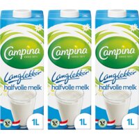 Een afbeelding van Campina Langlekker melk halfvol 3-pack