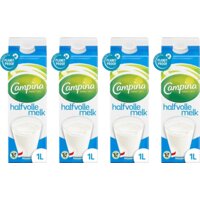 Een afbeelding van Campina halfvolle melk 4-pack