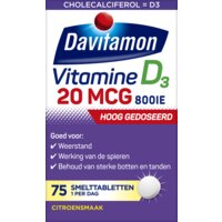 Een afbeelding van Davitamon Vitamine D3 forte smelt tabletten
