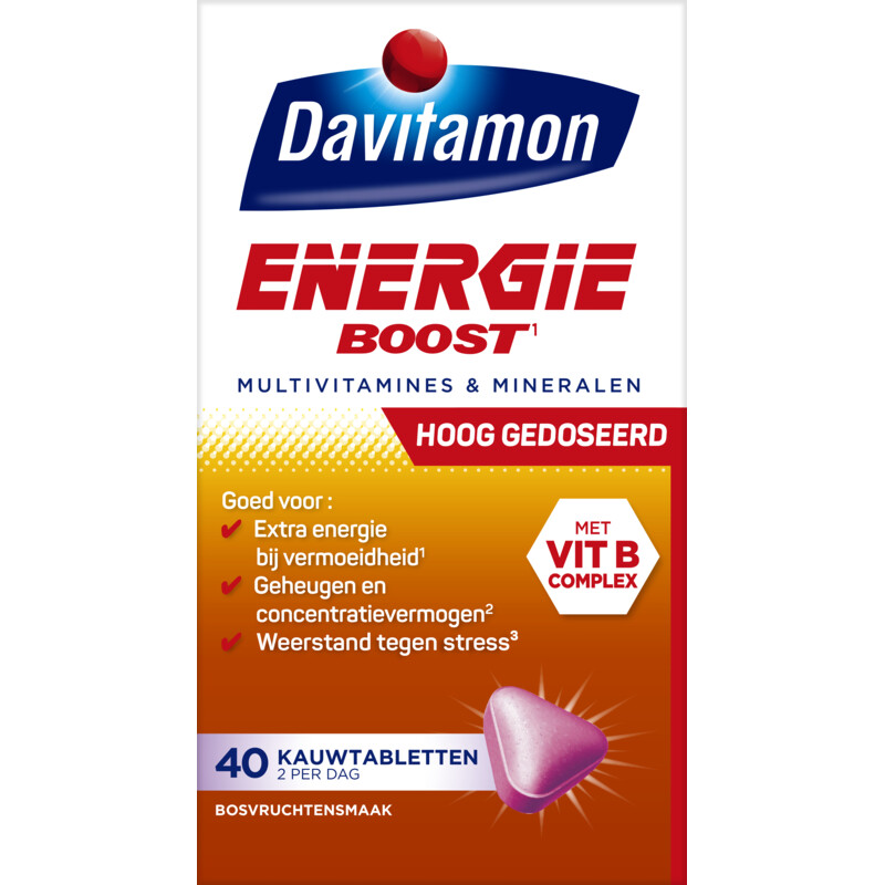 Een afbeelding van Davitamon Energie boost forte kauwvitamines