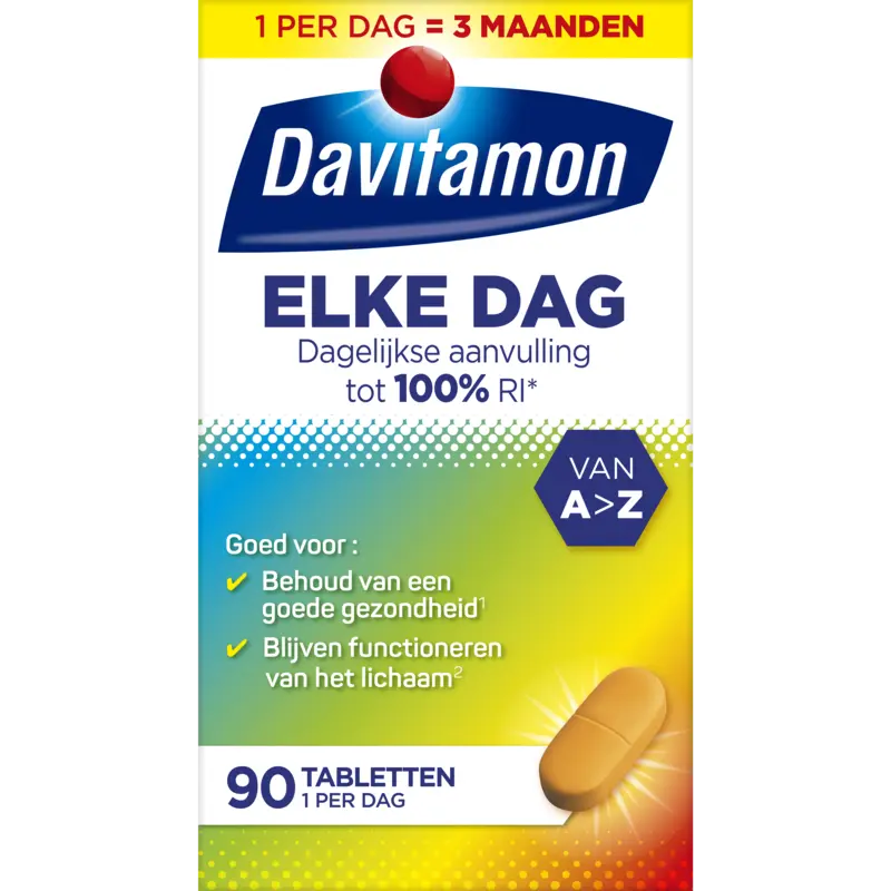 Elke dag multivitaminen tablet