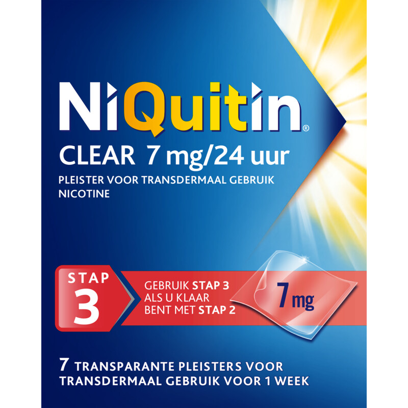 Een afbeelding van Niquitin Clear 7mg nicotine pleister stap 3